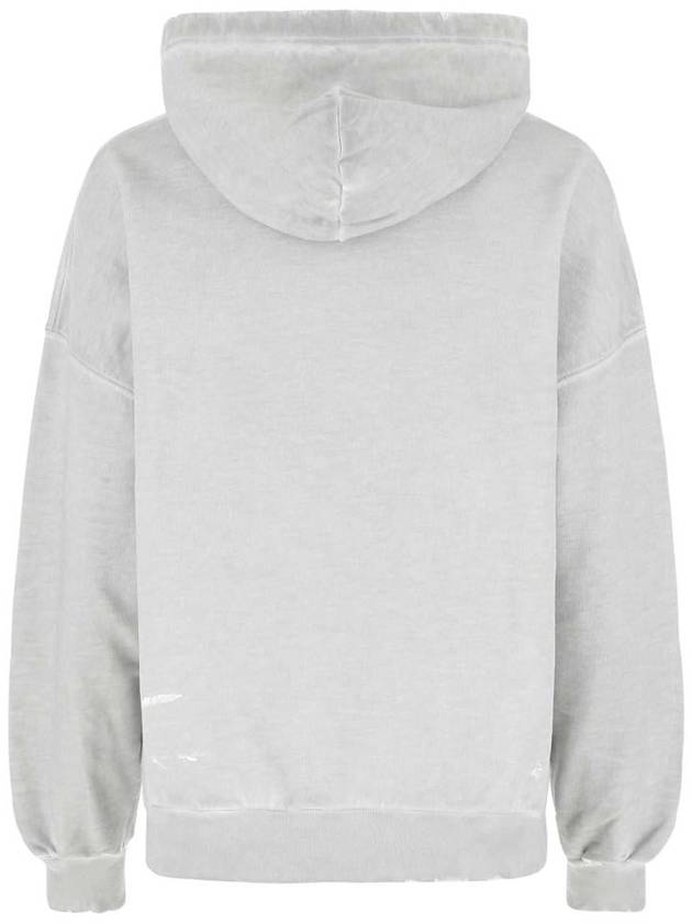 Balenciaga artwork print wide fit hooded top gray