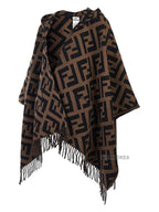 Fendi Brown Cashmere Poncho FXX711AEOSF0QE1