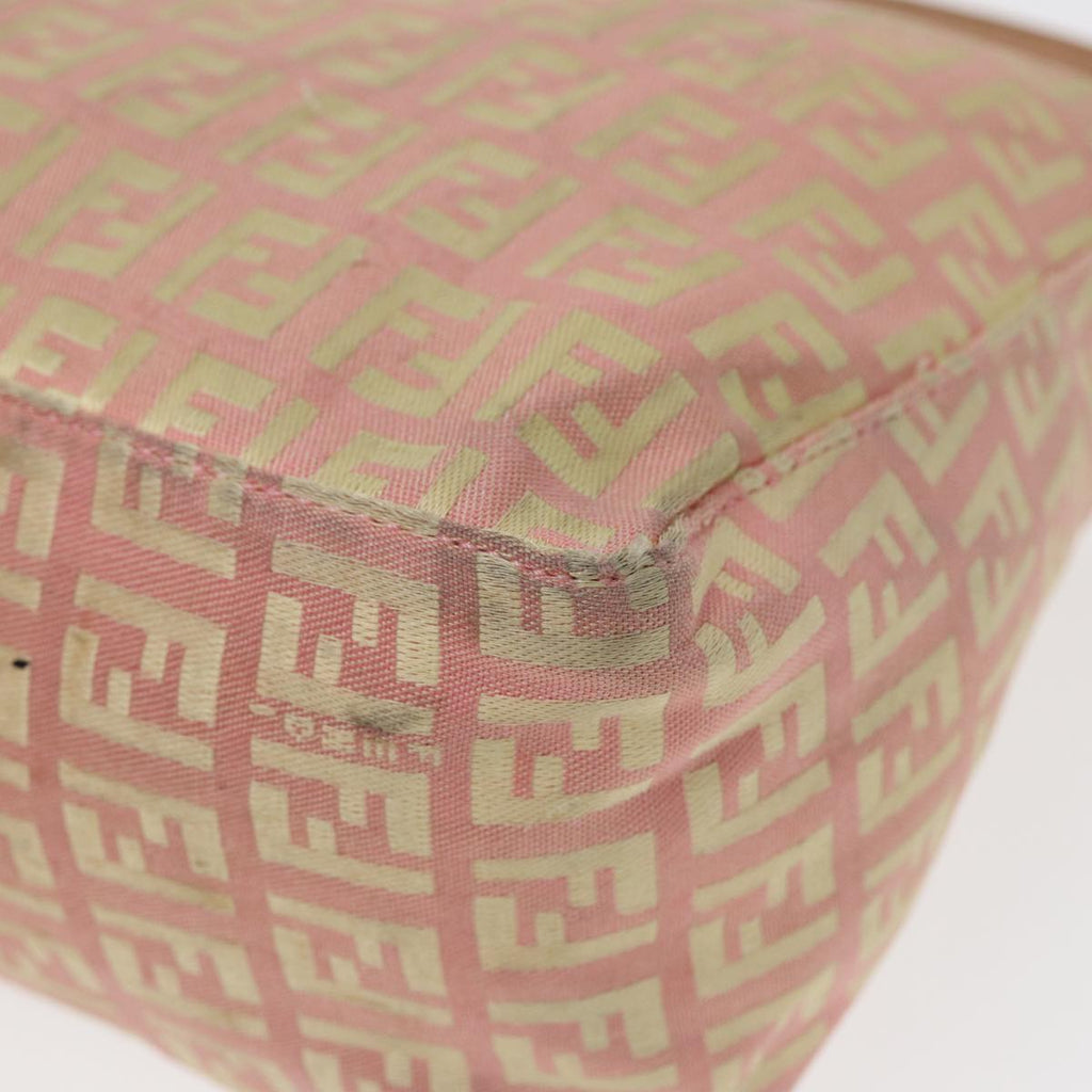 FENDI Zucchino Canvas Hand Bag Pink Gold85309