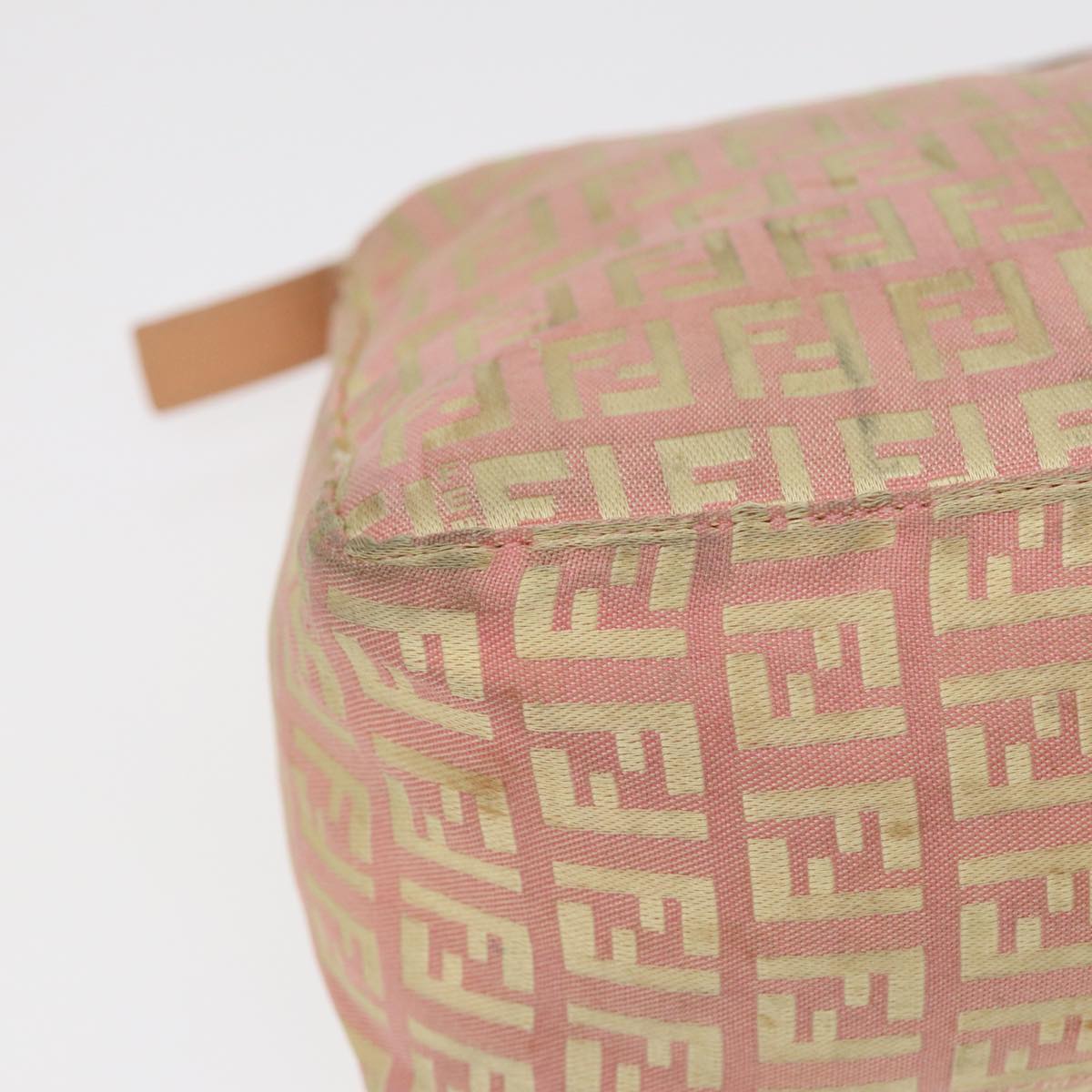 FENDI Zucchino Canvas Hand Bag Pink Gold85309