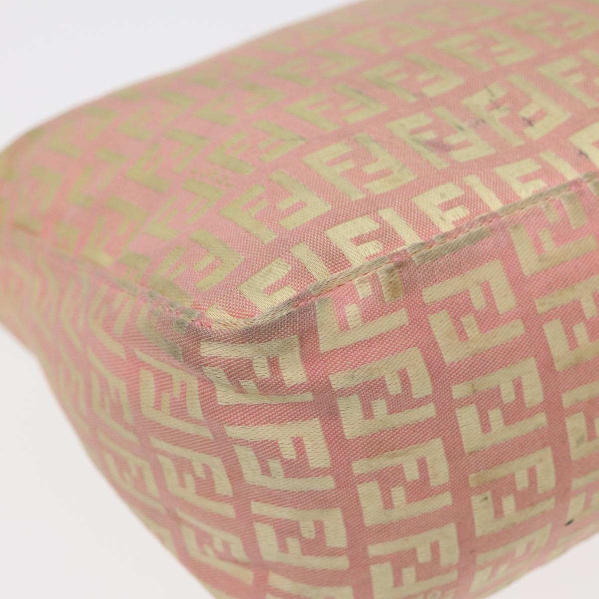 FENDI Zucchino Canvas Hand Bag Pink Gold85309