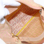 FENDI Zucchino Canvas Hand Bag Pink Gold85309