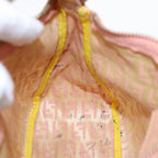 FENDI Zucchino Canvas Hand Bag Pink Gold85309