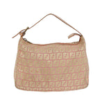 FENDI Zucchino Canvas Hand Bag Pink Gold85309