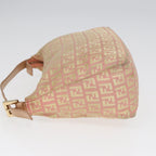 FENDI Zucchino Canvas Hand Bag Pink Gold85309