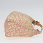FENDI Zucchino Canvas Hand Bag Pink Gold85309