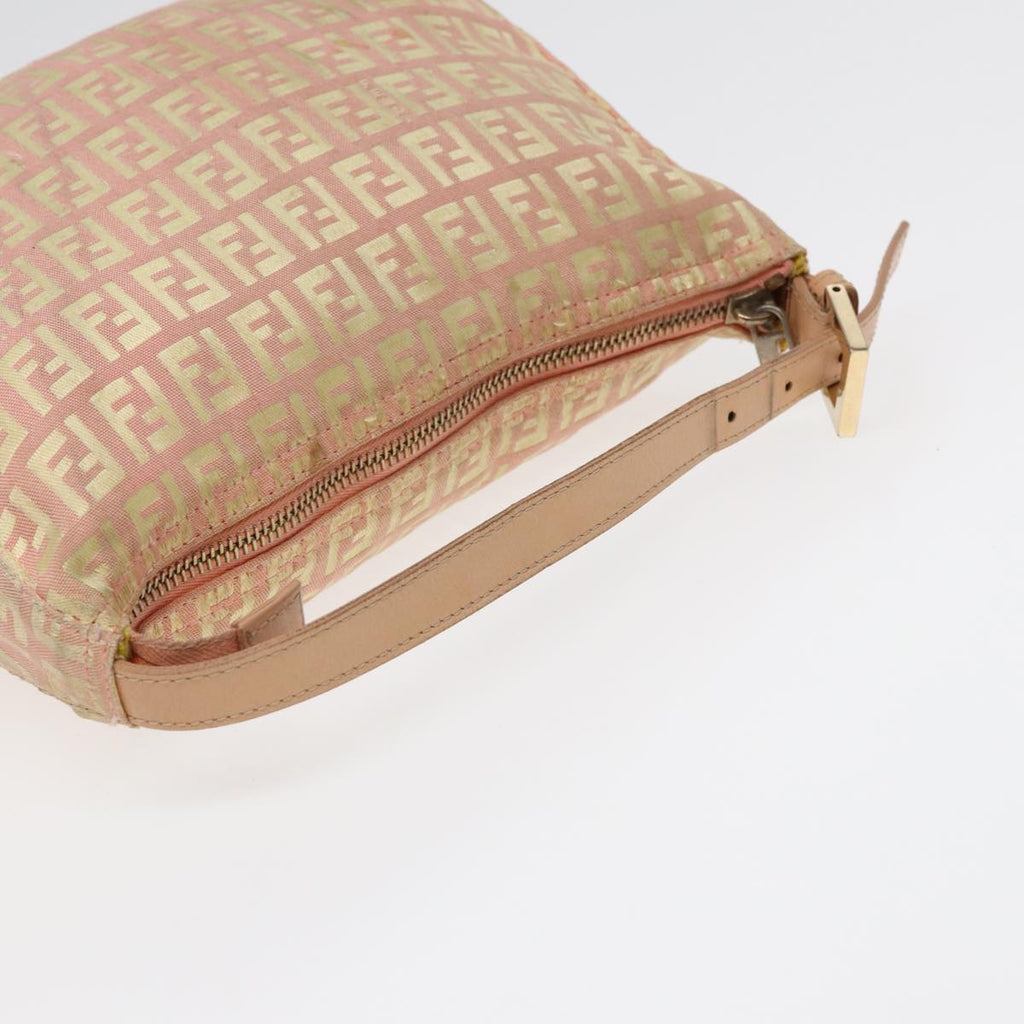 FENDI Zucchino Canvas Hand Bag Pink Gold85309