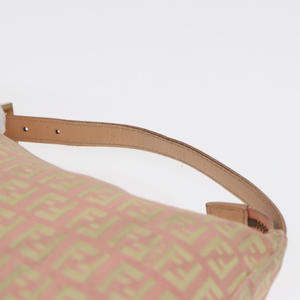 FENDI Zucchino Canvas Hand Bag Pink Gold85309