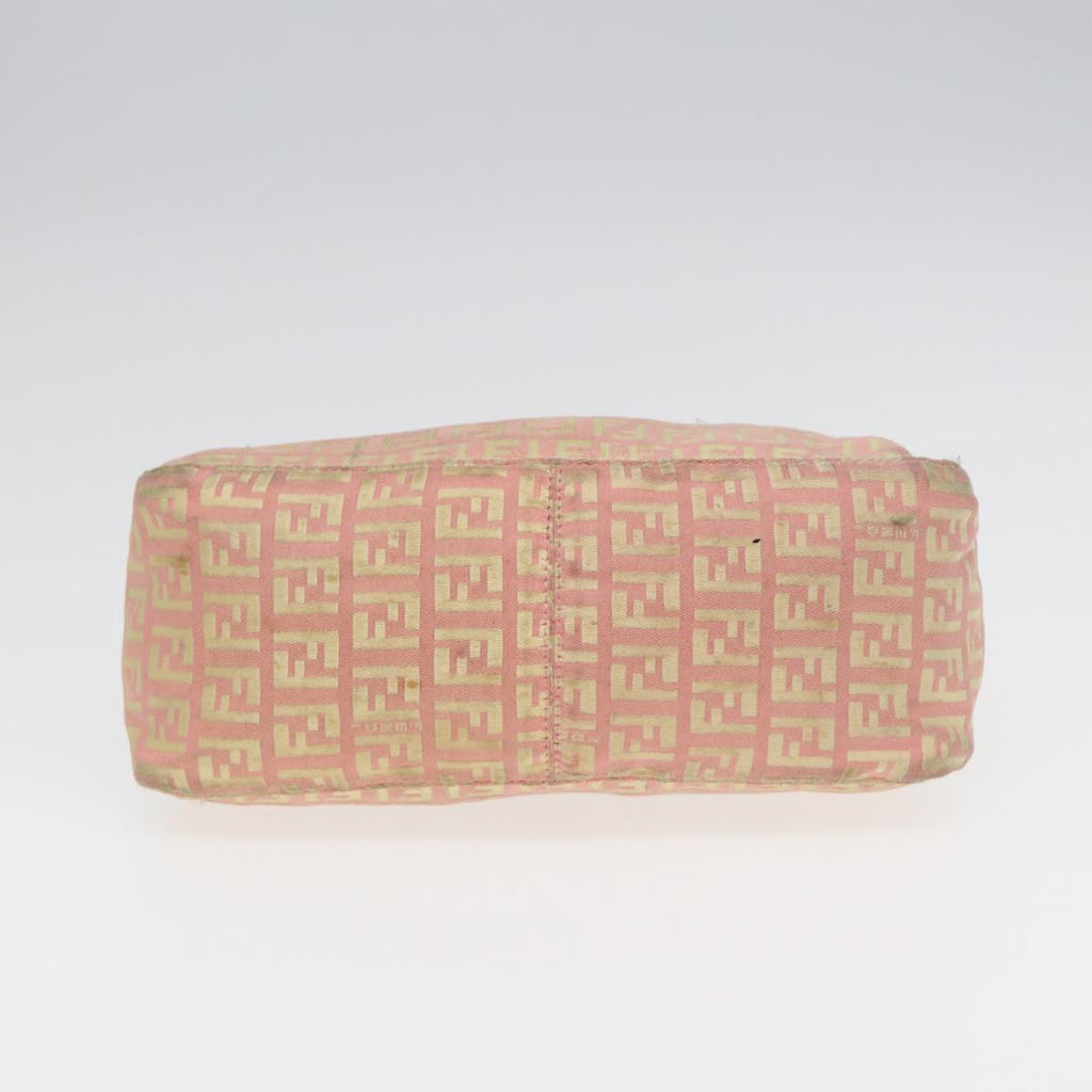 FENDI Zucchino Canvas Hand Bag Pink Gold85309