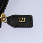 FENDI Zucca Canvas Clutch Bag Brown Black gold85411