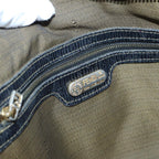 FENDI Zucca Canvas Hand Bag Brown Black gold85463