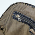 FENDI Zucca Canvas Hand Bag Brown Black gold85463