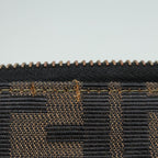 FENDI Zucca Canvas Hand Bag Brown Black gold85463