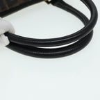 FENDI Zucca Canvas Hand Bag Brown Black gold85463