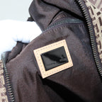 FENDI Zucchino Canvas Boston Bag 2way Beige Brown85464