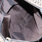 FENDI Zucchino Canvas Boston Bag 2way Beige Brown85464