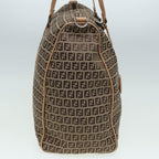 FENDI Zucchino Canvas Boston Bag 2way Beige Brown85464