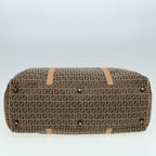 FENDI Zucchino Canvas Boston Bag 2way Beige Brown85464