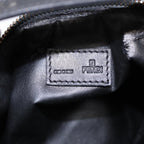FENDI Zucchino Canvas Hand Pouch Black Silver85554