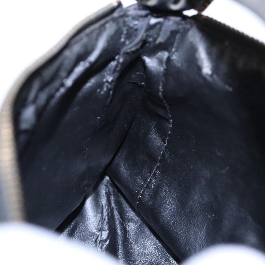 FENDI Zucchino Canvas Hand Pouch Black Silver85554