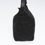 FENDI Zucchino Canvas Hand Pouch Black Silver85554