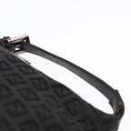 FENDI Zucchino Canvas Hand Pouch Black Silver85554