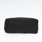 FENDI Zucchino Canvas Hand Pouch Black Silver85554