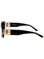 Balenciaga Eyewear Rectangle Acetate Sunglasses Havana