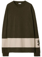 Burberry EKD Print Striped Cotton Sweatshirt Loch