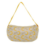 CELINE C Sulky Hand Bag Coated Canvas Silver Beige Auth 85696