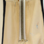 CELINE Chain Shoulder Bag Enamel Beige Gold Auth 85699