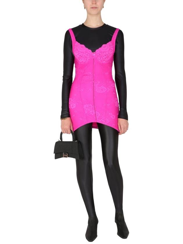 Balenciaga Lace Long Sleeveless Pink