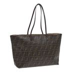 FENDI Zucca Canvas Tote Bag Brown Black gold85703