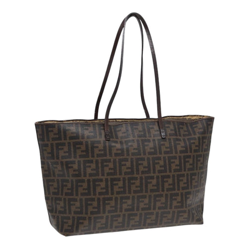FENDI Zucca Canvas Tote Bag Brown Black gold85703