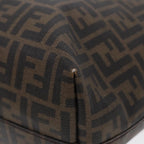 FENDI Zucca Canvas Tote Bag Brown Black gold85703