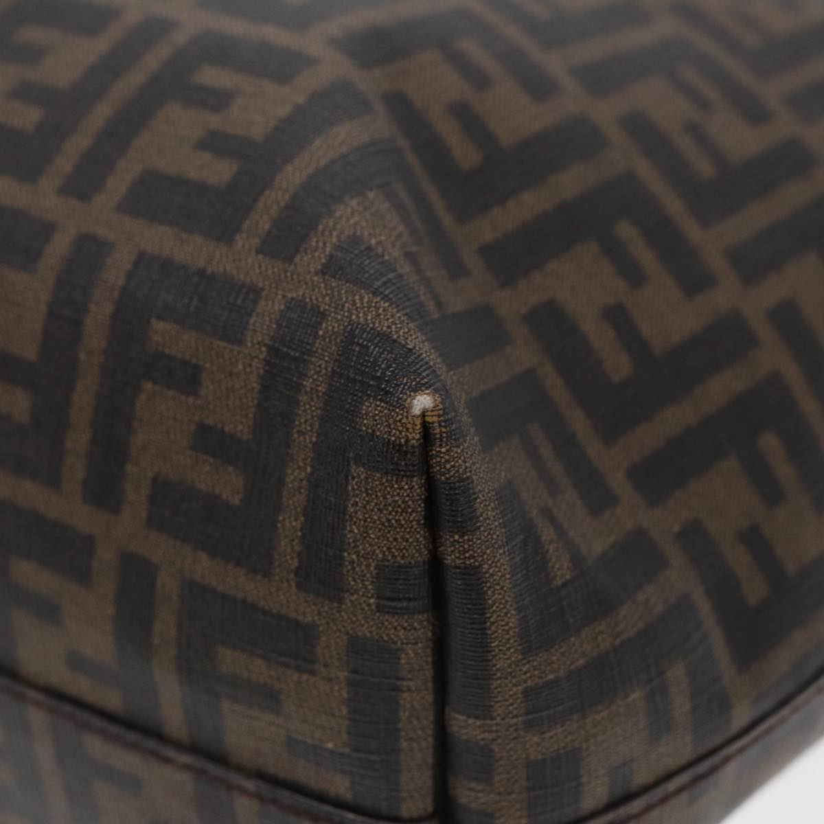 FENDI Zucca Canvas Tote Bag Brown Black gold85703