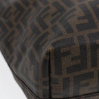 FENDI Zucca Canvas Tote Bag Brown Black gold85703