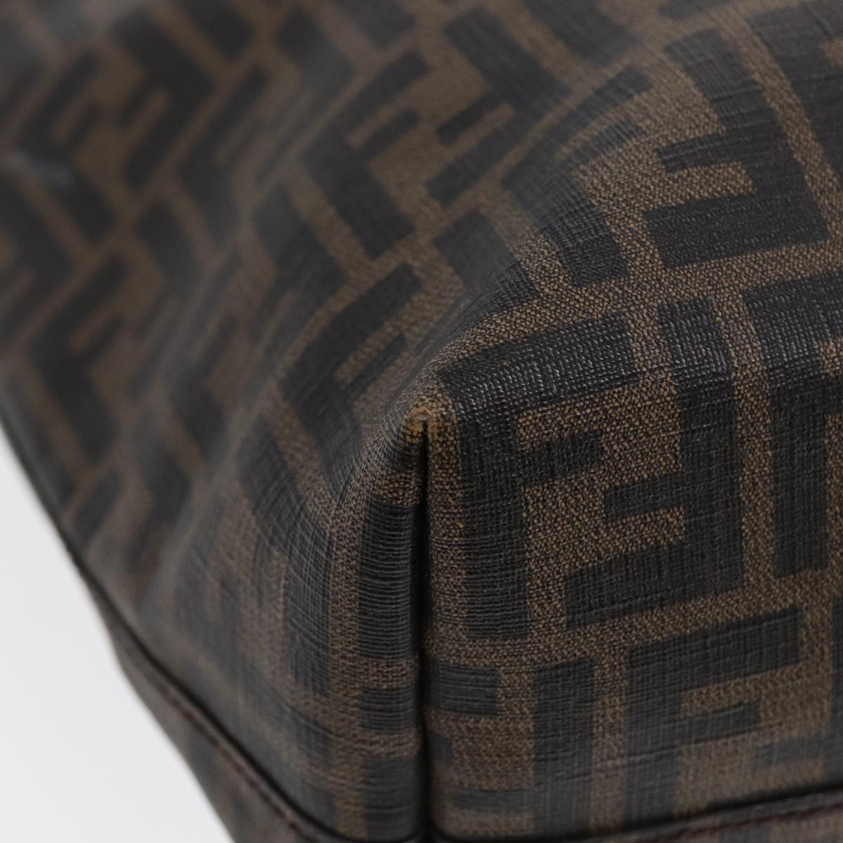 FENDI Zucca Canvas Tote Bag Brown Black gold85703