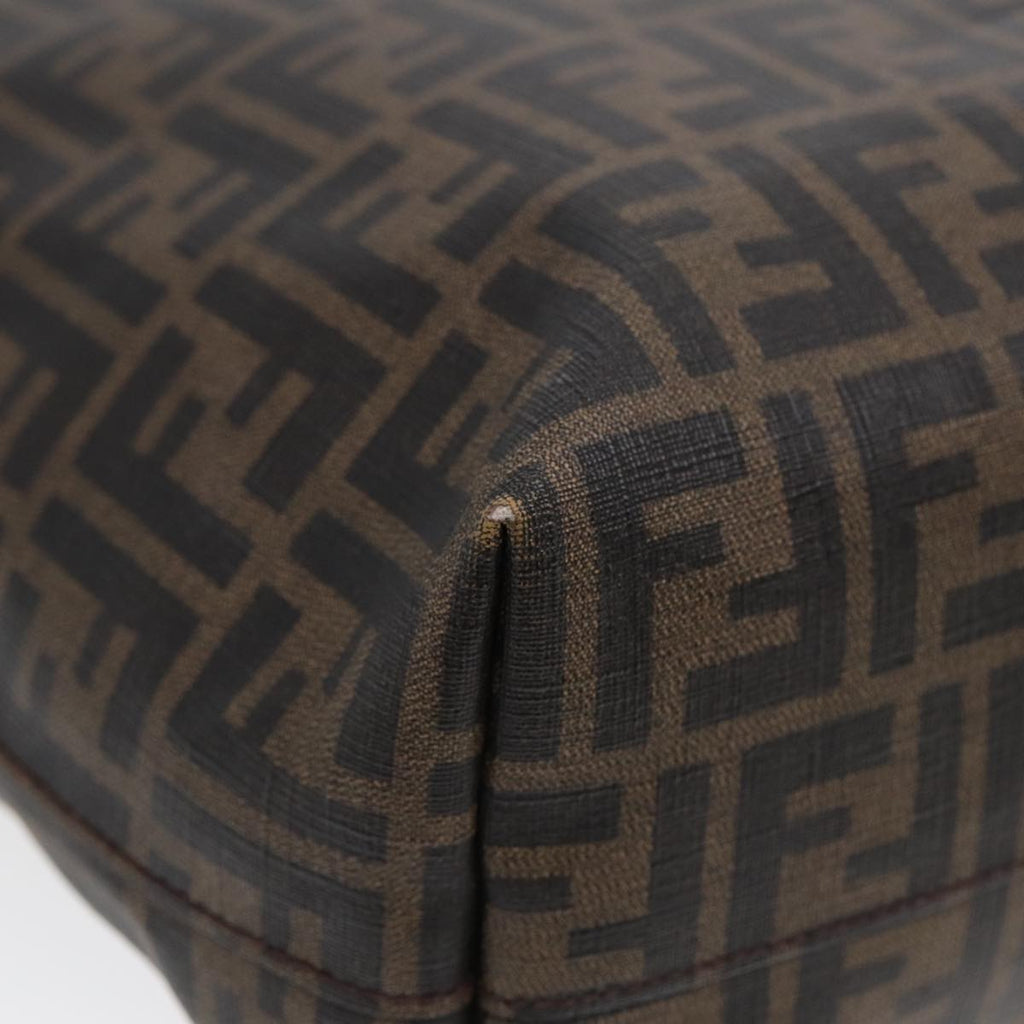 FENDI Zucca Canvas Tote Bag Brown Black gold85703