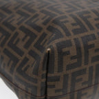 FENDI Zucca Canvas Tote Bag Brown Black gold85703
