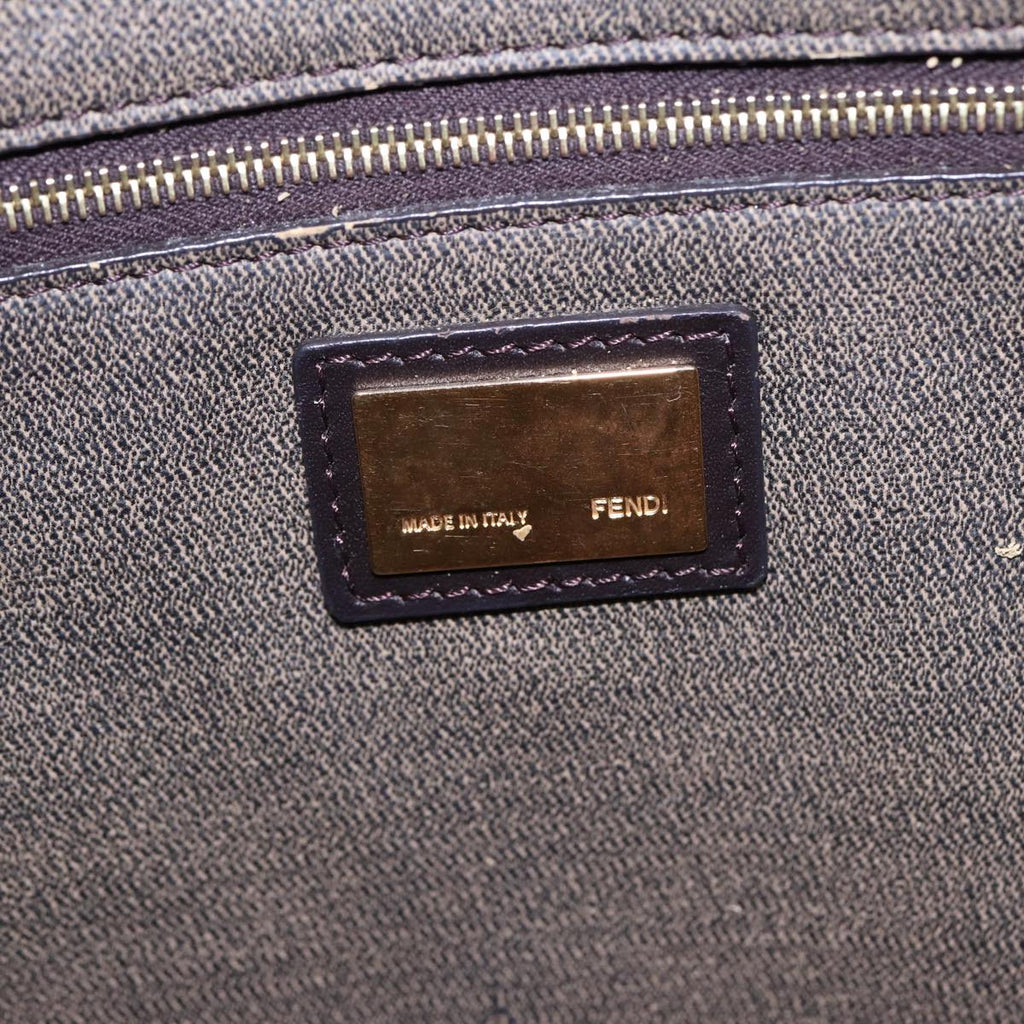 FENDI Zucca Canvas Tote Bag Brown Black gold85703