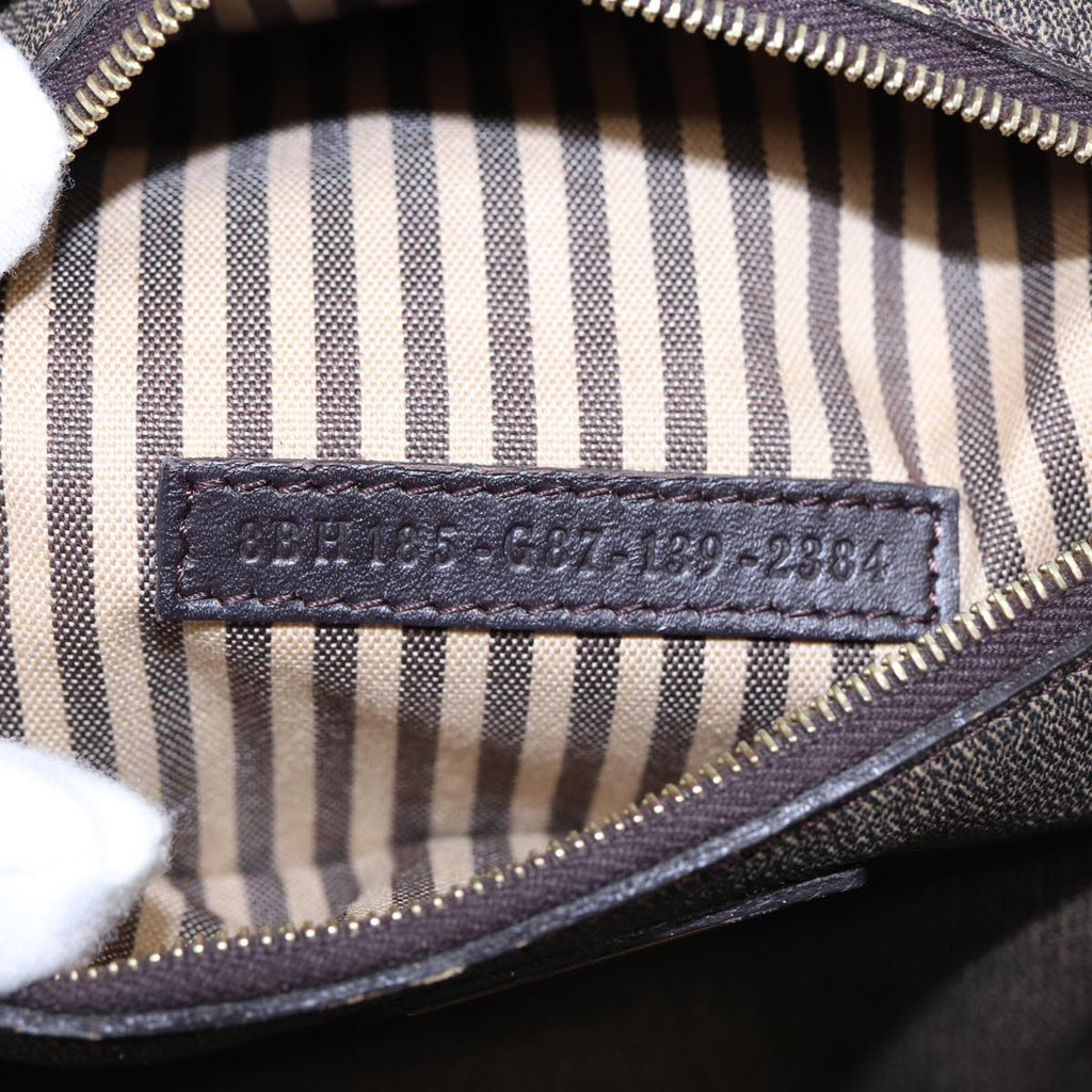 FENDI Zucca Canvas Tote Bag Brown Black gold85703