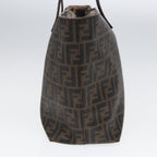 FENDI Zucca Canvas Tote Bag Brown Black gold85703