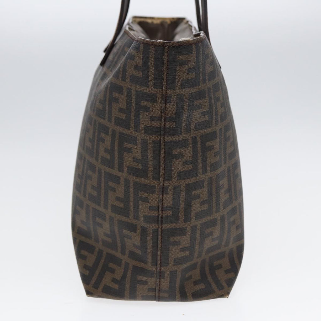 FENDI Zucca Canvas Tote Bag Brown Black gold85703