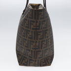 FENDI Zucca Canvas Tote Bag Brown Black gold85703