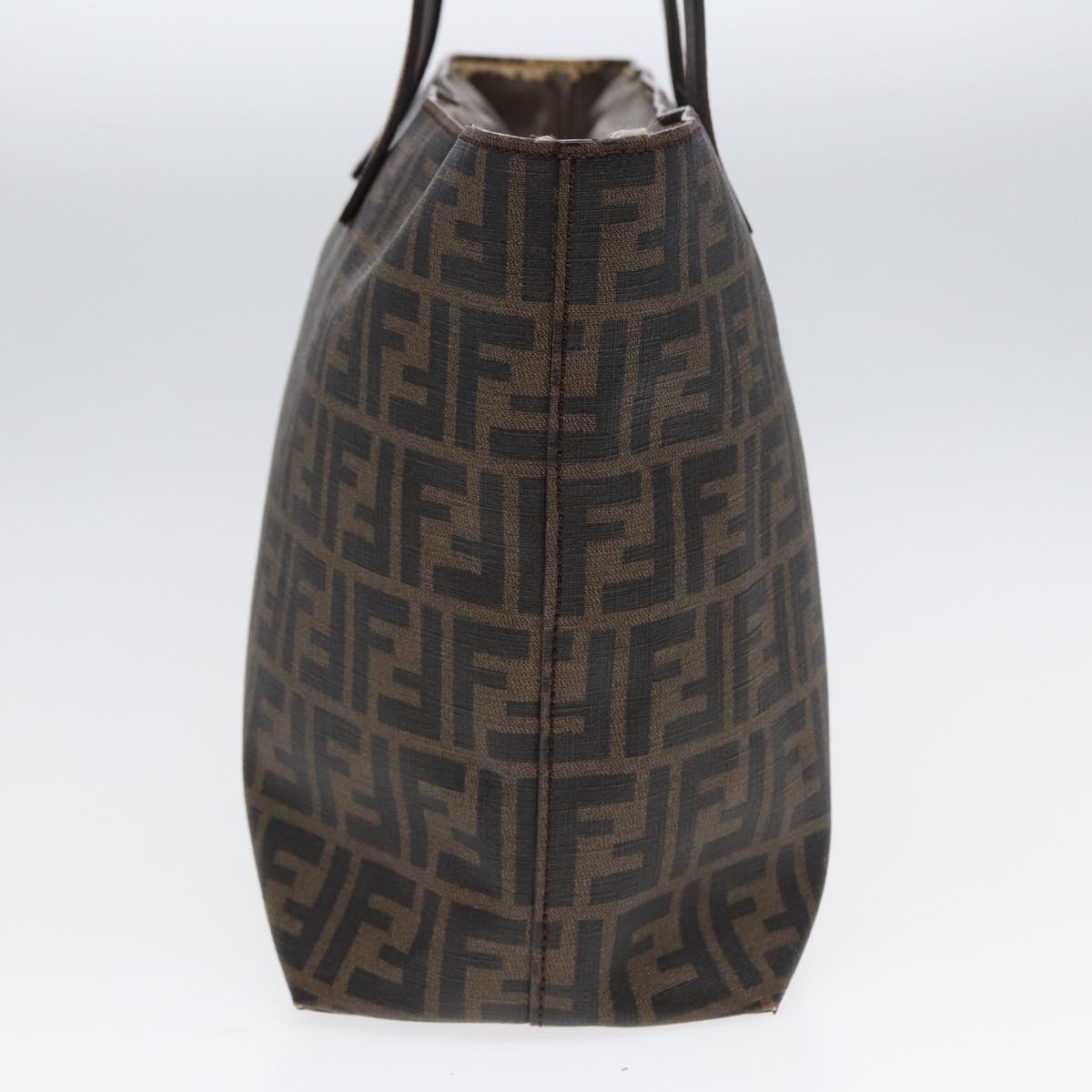 FENDI Zucca Canvas Tote Bag Brown Black gold85703
