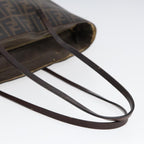 FENDI Zucca Canvas Tote Bag Brown Black gold85703