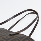 FENDI Zucca Canvas Tote Bag Brown Black gold85703