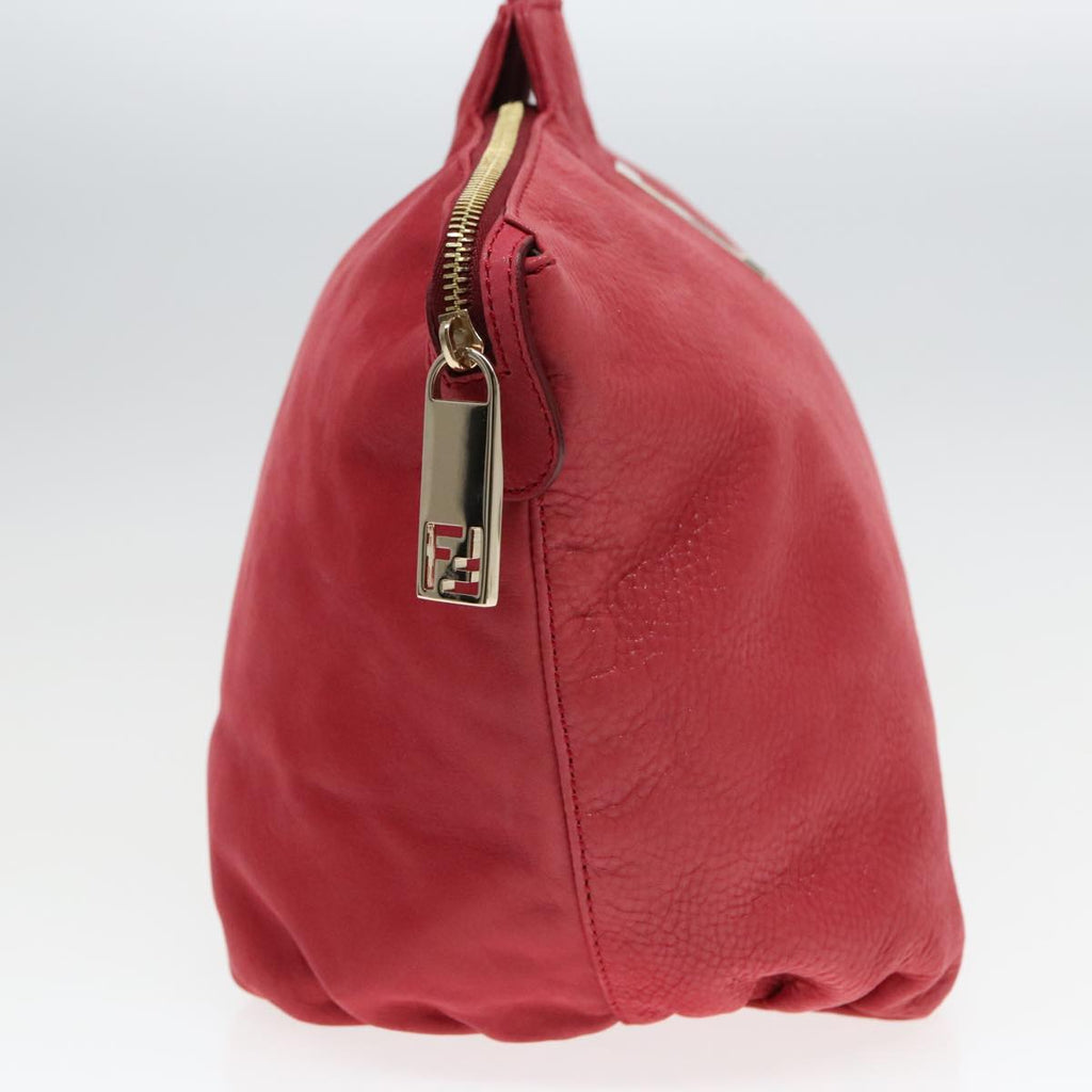FENDI Tote Bag Leather Gold Red85774
