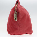 FENDI Tote Bag Leather Gold Red85774